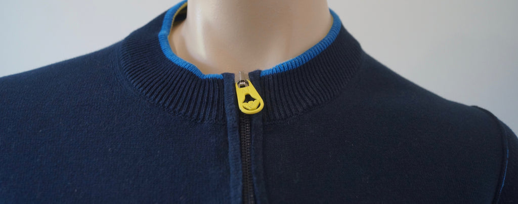 ARMANI JUNIOR Boy's Midnight Navy Blue Cotton Zip Front Knitwear Cardigan Top 12
