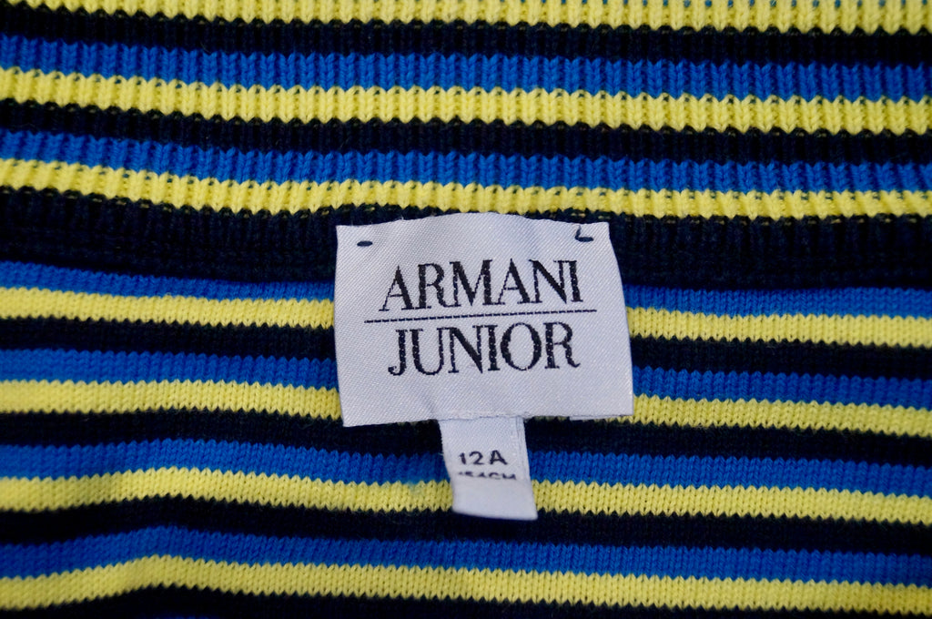 ARMANI JUNIOR Boy's Midnight Navy Blue Cotton Zip Front Knitwear Cardigan Top 12