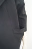 BURBERRY LONDON Black Wool Blend Open Front 3/4 Sleeve Waterfall Jacket M/L