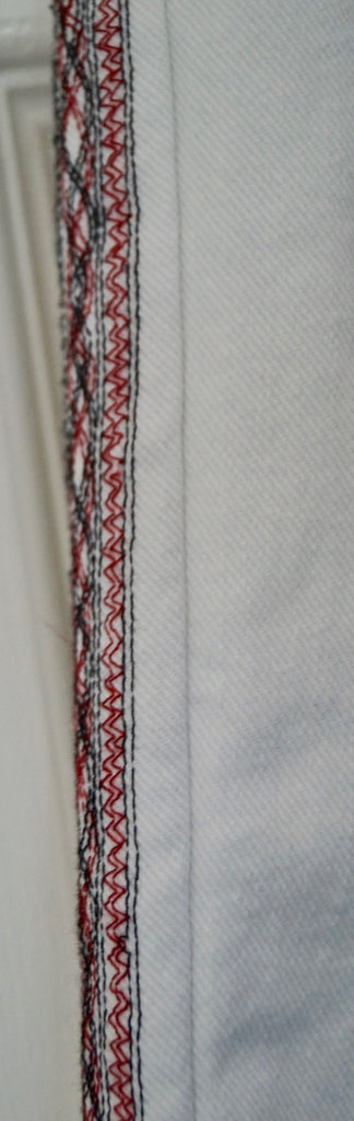 ISABEL MARANT ETOILE White Cotton Stretch Stitch Trim Crop Jeans Pants 38 UK10