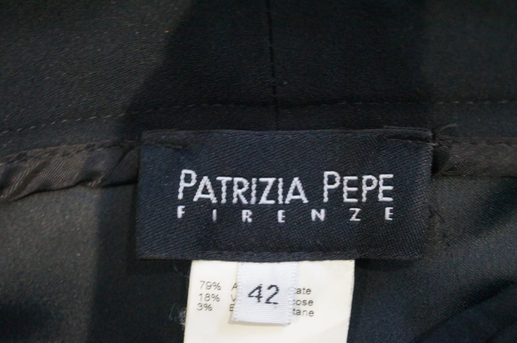PATRIZIA PEPE FIRENZE Made In Italy Womens Black Formal Trousers Pants IT42 UK10