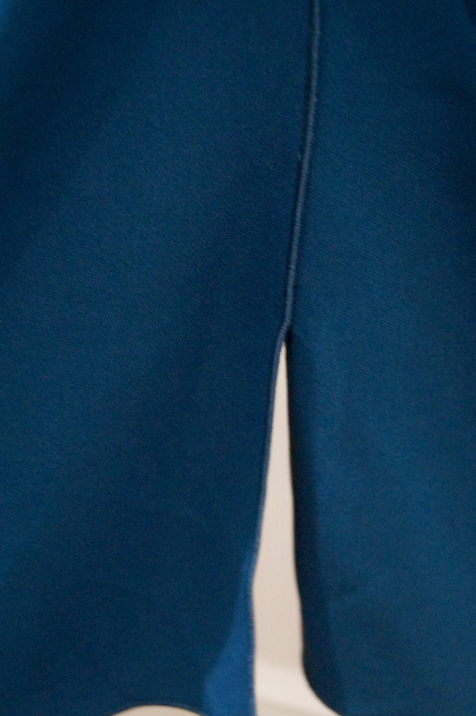 RM BY ROLAND MOURET Royal Blue Halter V Neck Sleeveless Draped Panel Dress UK12