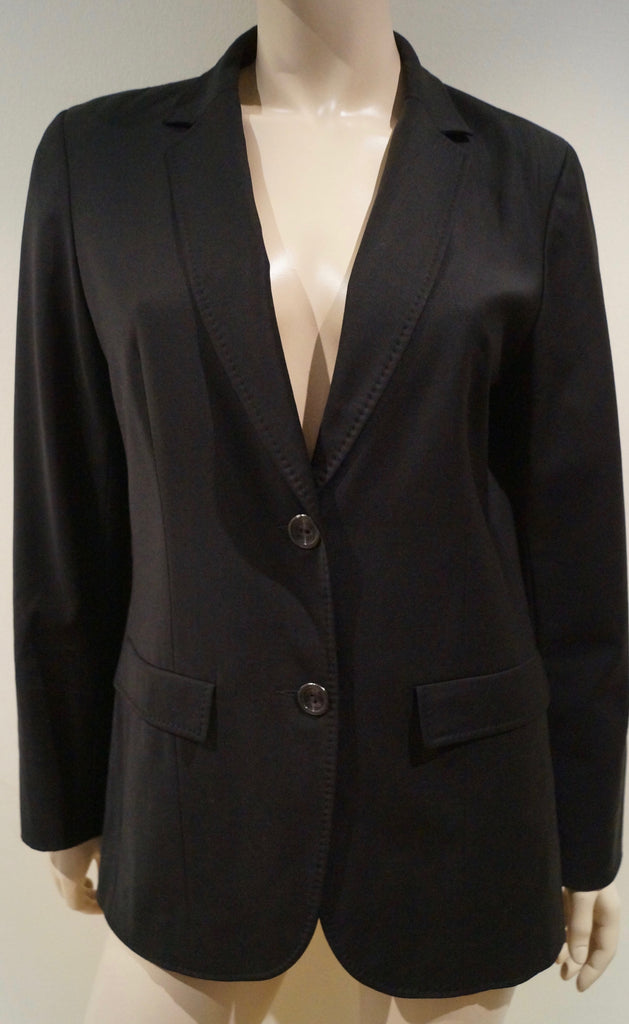 JOSEPH Women's Black Wool Blend Single Breasted Formal Blazer Jacket Sz:3/L