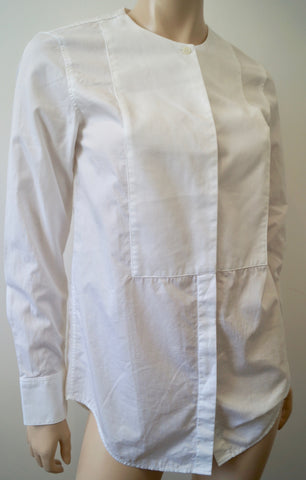 THEORY Pale Grey Ruffle Frill Hemline Long Sleeve Casual Short Mini Dress Med
