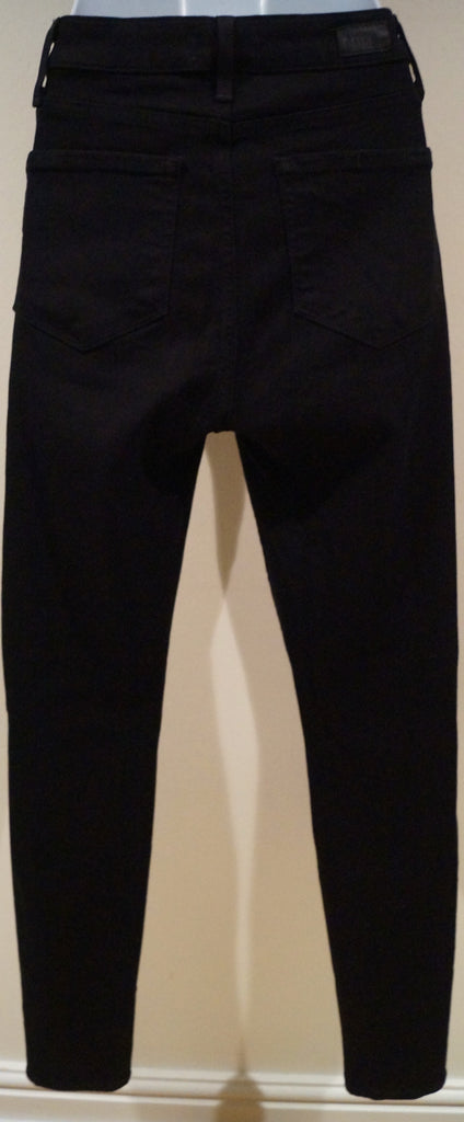 PAIGE Black Rayon Cotton Blend Slim Skinny Leg Branded Jeans Trousers Pants 27