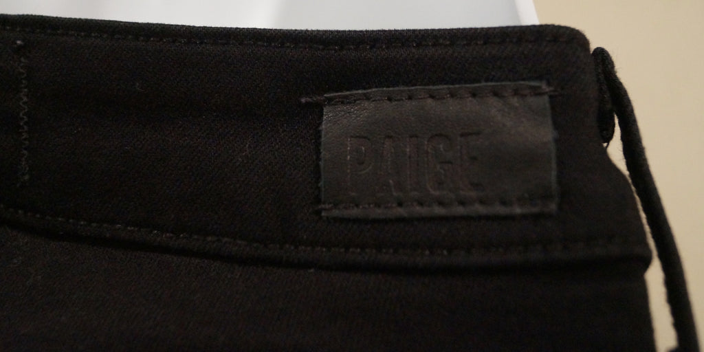 PAIGE Black Rayon Cotton Blend Slim Skinny Leg Branded Jeans Trousers Pants 27