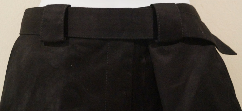 VICTORIA BECKHAM JEANS Black 100% Cotton Long Length Shorts UK12 US8 BNWT