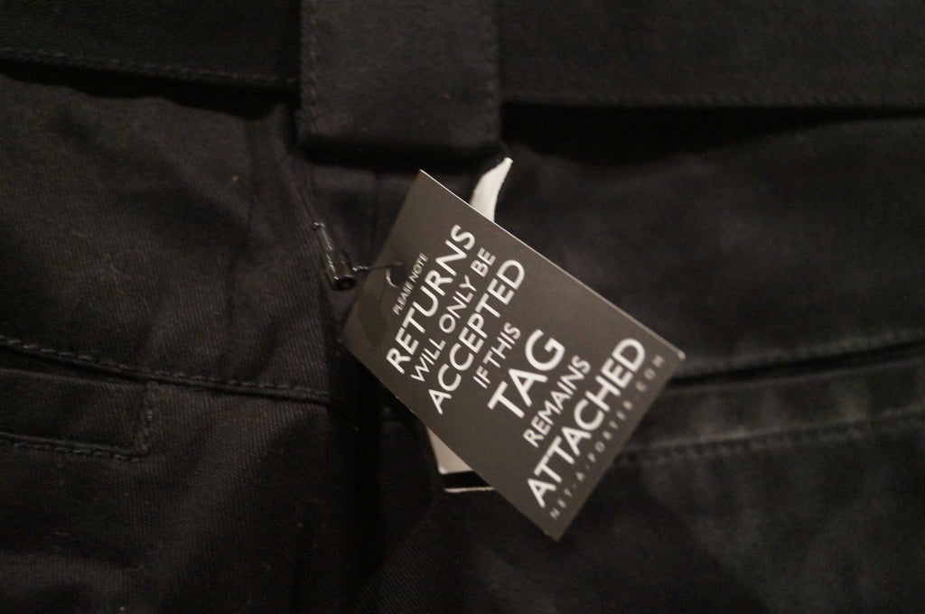 VICTORIA BECKHAM JEANS Black 100% Cotton Long Length Shorts UK12 US8 BNWT