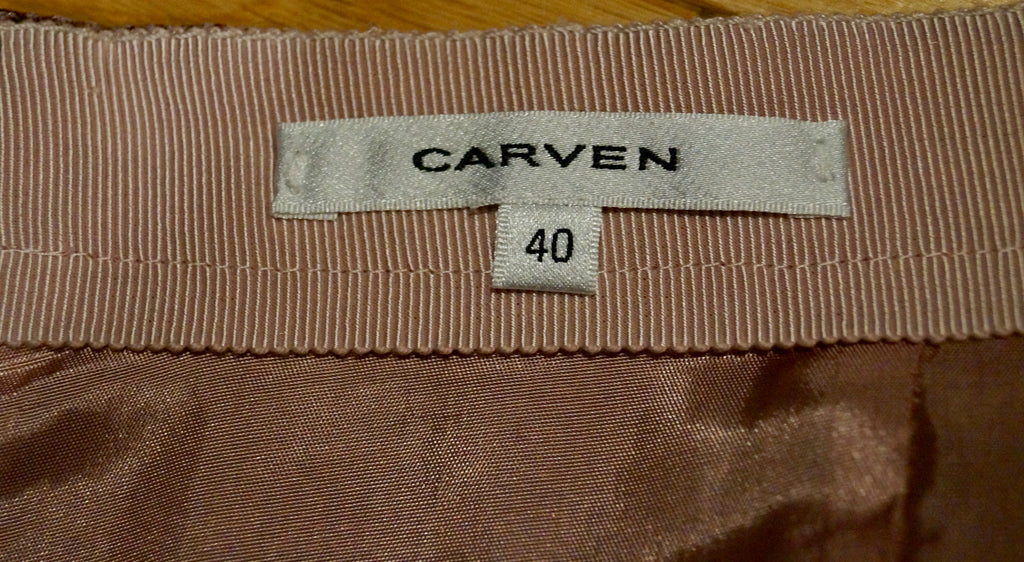 CARVEN Women's Copper Bronze Metallic Evening Short Mini Skirt Sz:40 UK12