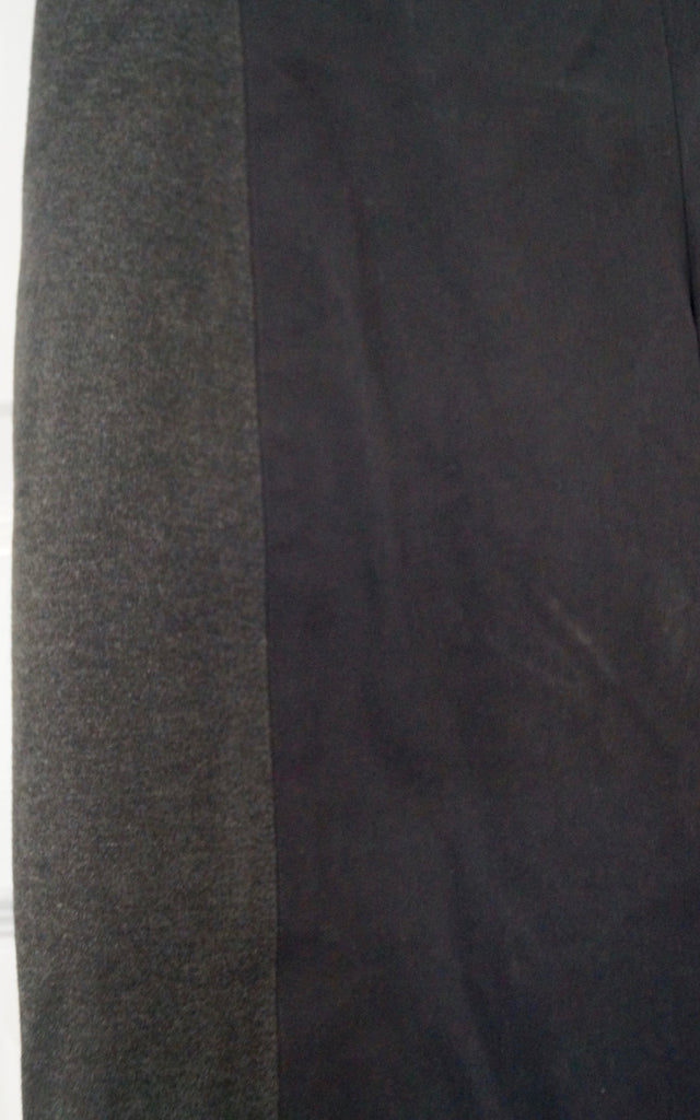 DONNA KARAN NEW YORK Black Charcoal Grey Under Foot Leggings Trousers Pants 10