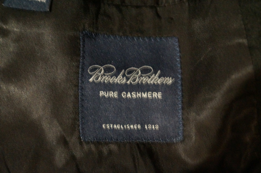 BROOKS BROTHERS Menswear Black Pure 100% Cashmere Formal Blazer Jacket Sz:41
