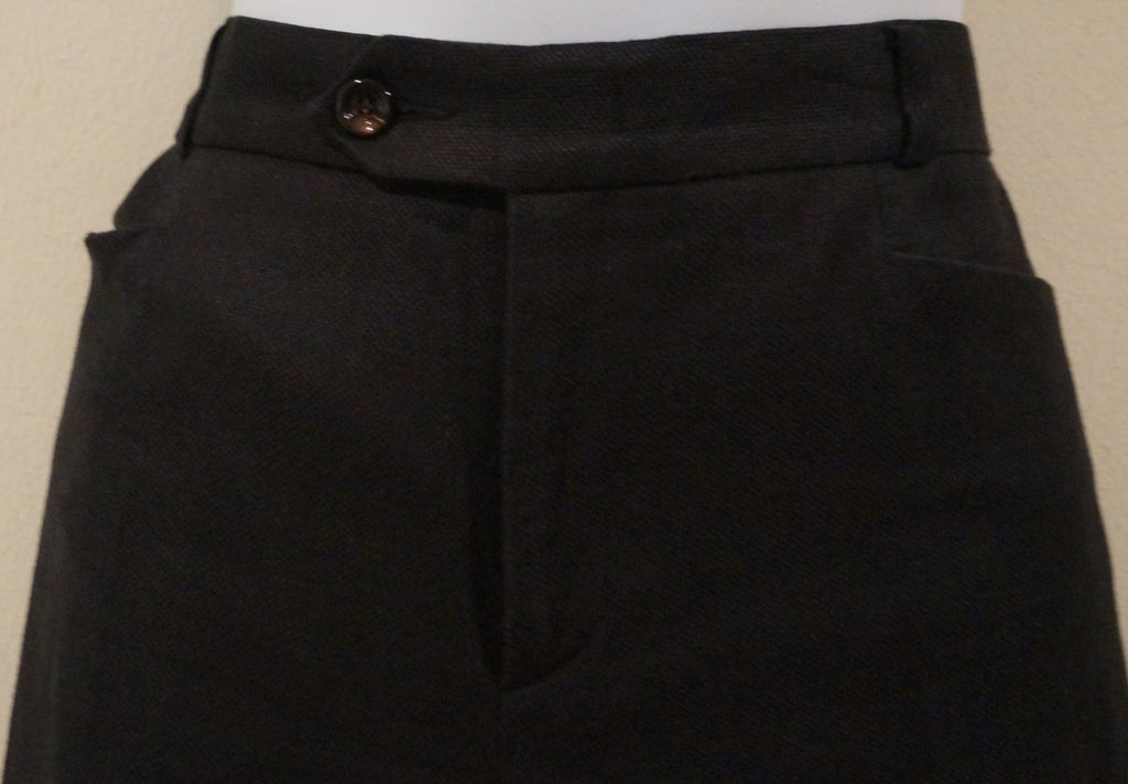 JOSEPH Black Cotton Linen Stretch Straight Leg Formal Business Trousers 40 UK12