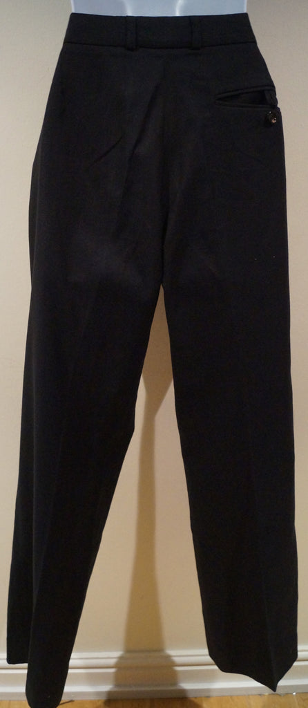 JOSEPH Black Cotton Linen Stretch Straight Leg Formal Business Trousers 40 UK12