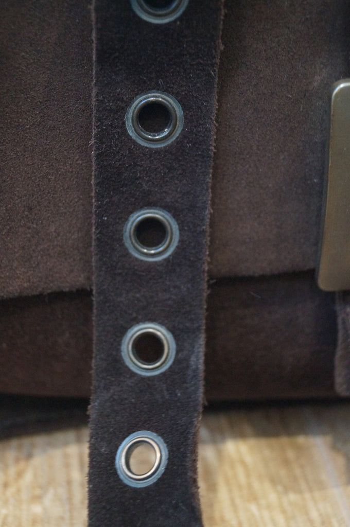 DOLCE & GABBANA Women's Brown Suede Zip Fastened Double Strap Tote Shoulder Bag