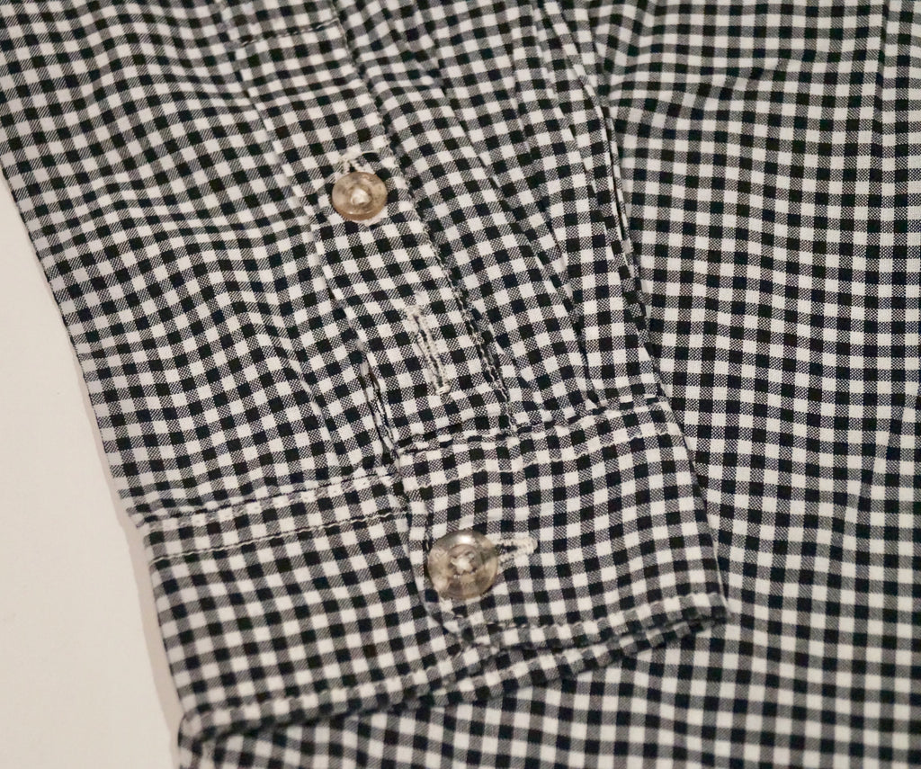 MARIE CHANTAL Boy's 100% Cotton Black & White Check Collared Long Sleeve Shirt 6