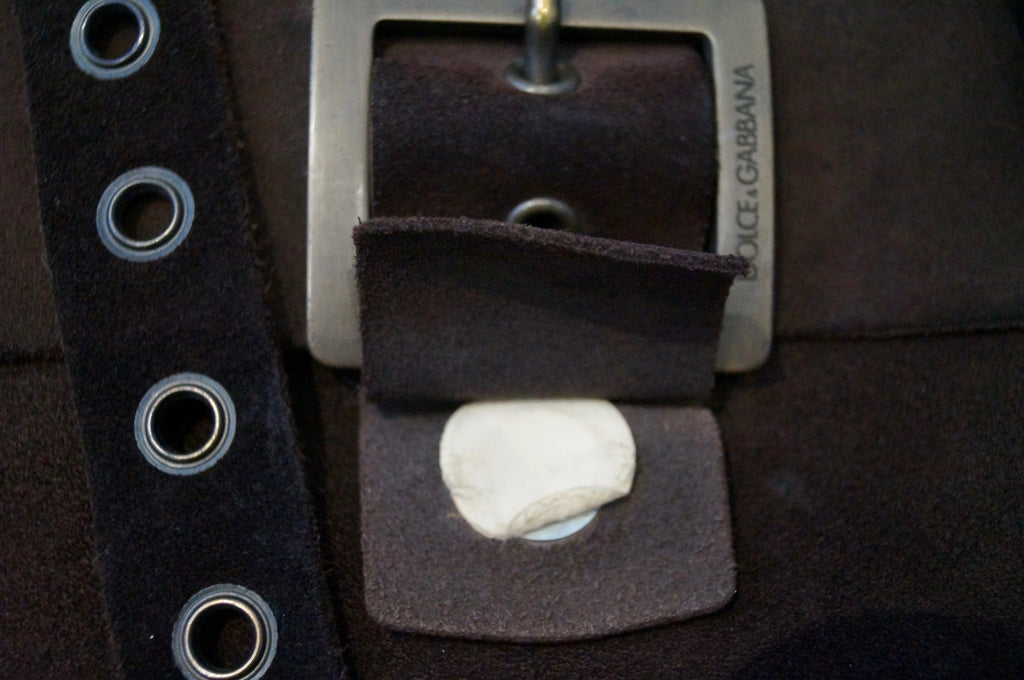 DOLCE & GABBANA Women's Brown Suede Zip Fastened Double Strap Tote Shoulder Bag