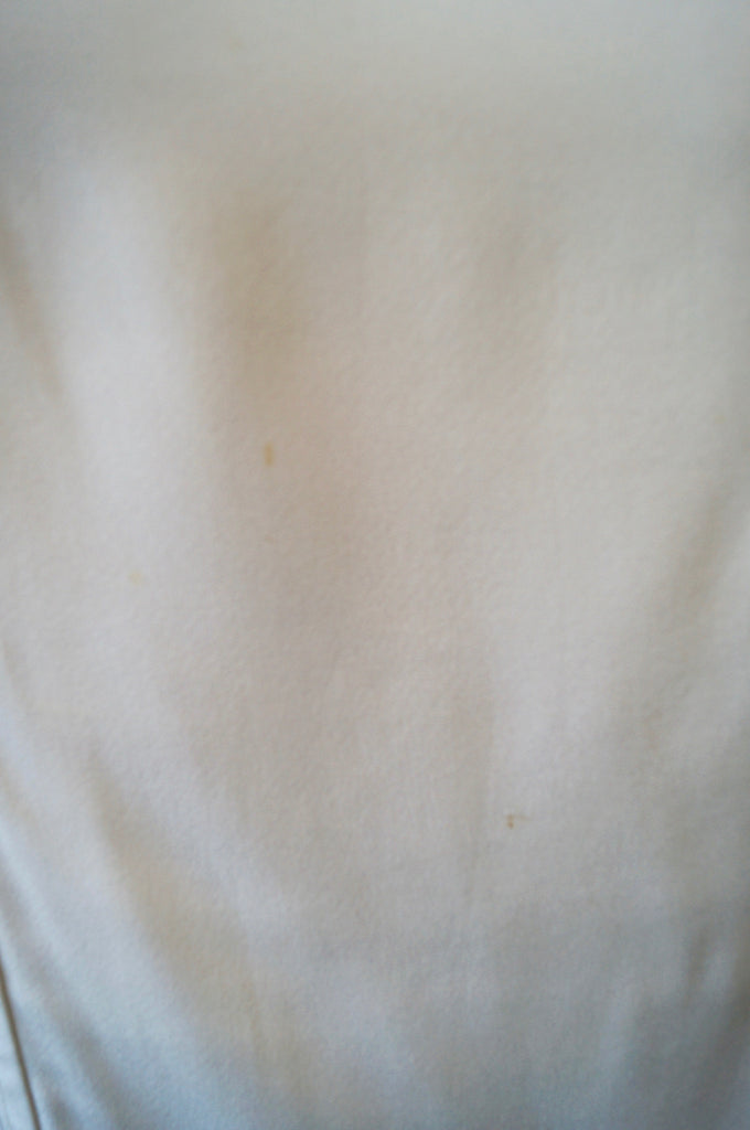 YVES SAINT LAURENT VARIATION Cream Square Neck Short Sleeve Blouse Top F36 UK8