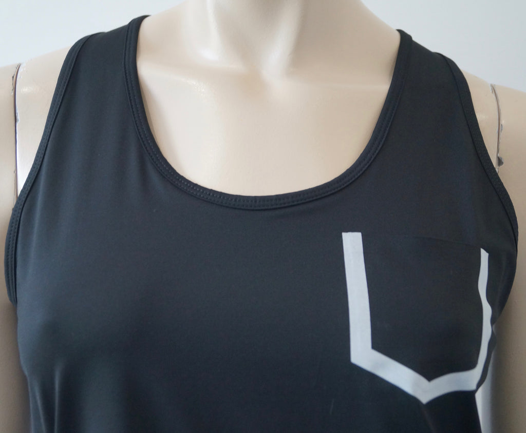 MONREAL LONDON Women's Black Activewear Round Neck Sleeveless Tank Vest Top L