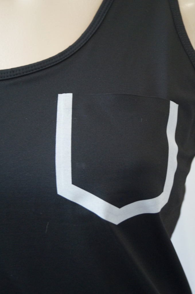 MONREAL LONDON Women's Black Activewear Round Neck Sleeveless Tank Vest Top L