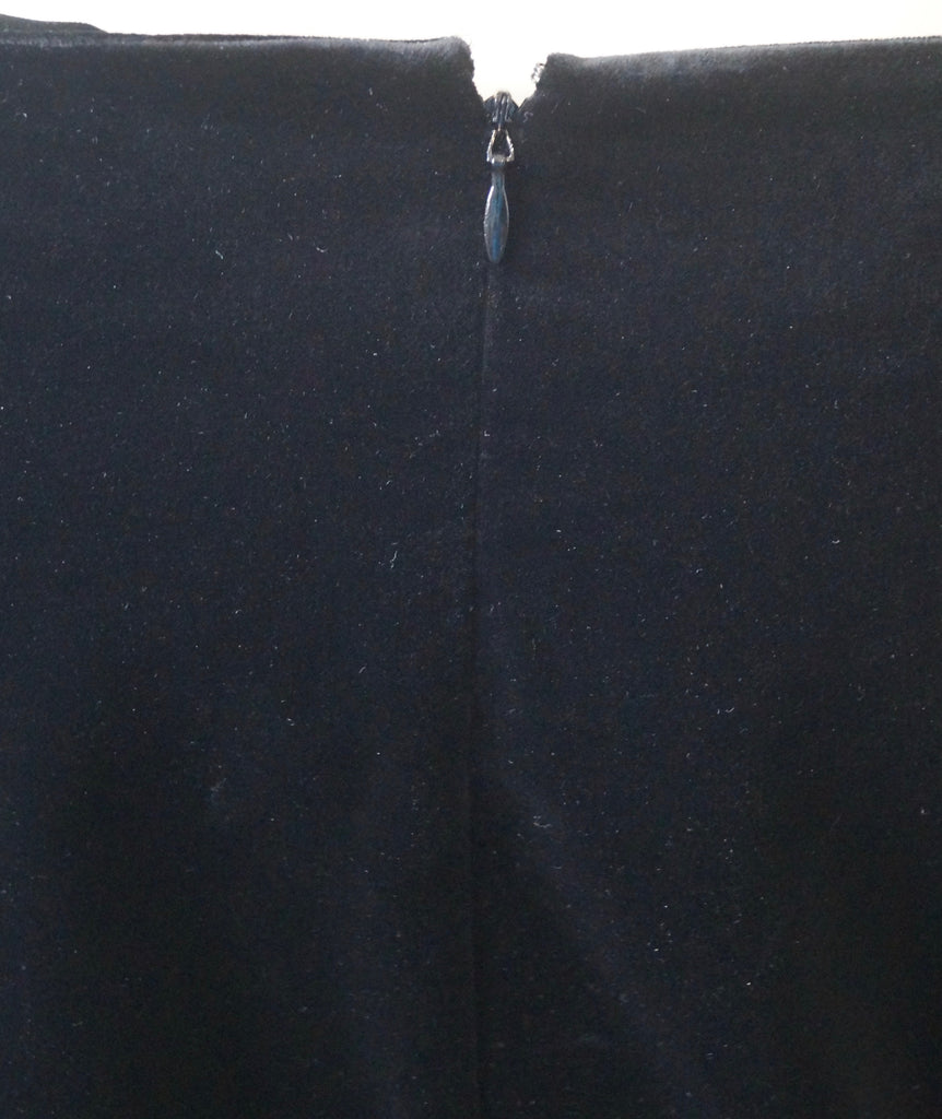 SALVATORE FERRAGAMO Women's Black 100% Cotton Velvet Pencil Skirt 46 UK18