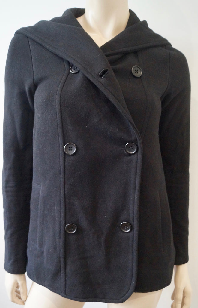 JAMES PERSE STANDARD Black Cotton Double Breasted Hooded Casual Jacket 1 / S
