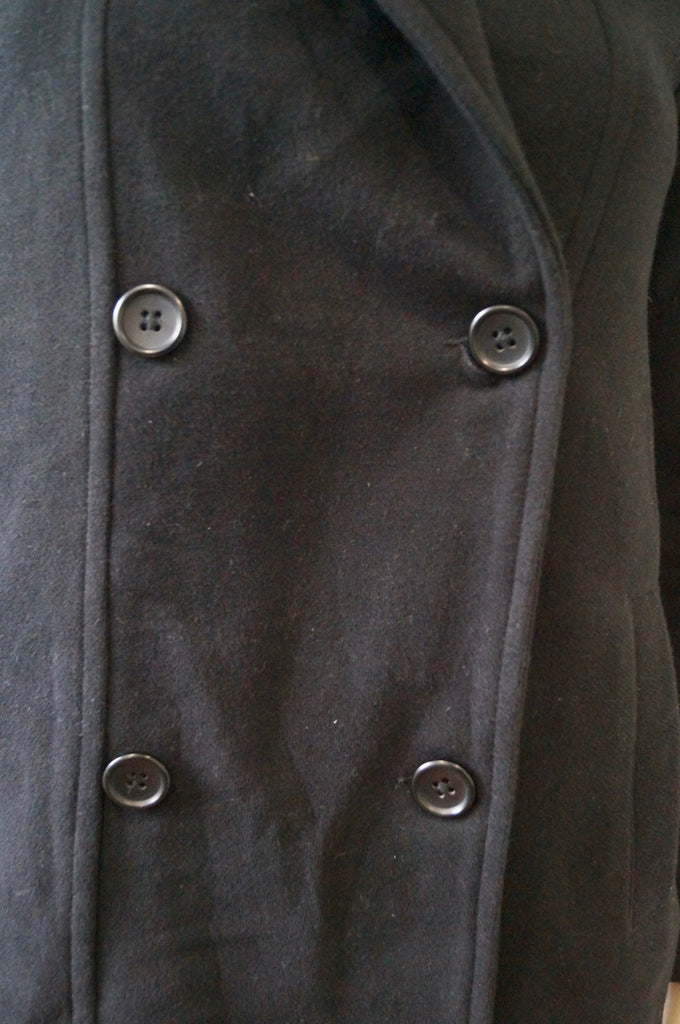 JAMES PERSE STANDARD Black Cotton Double Breasted Hooded Casual Jacket 1 / S