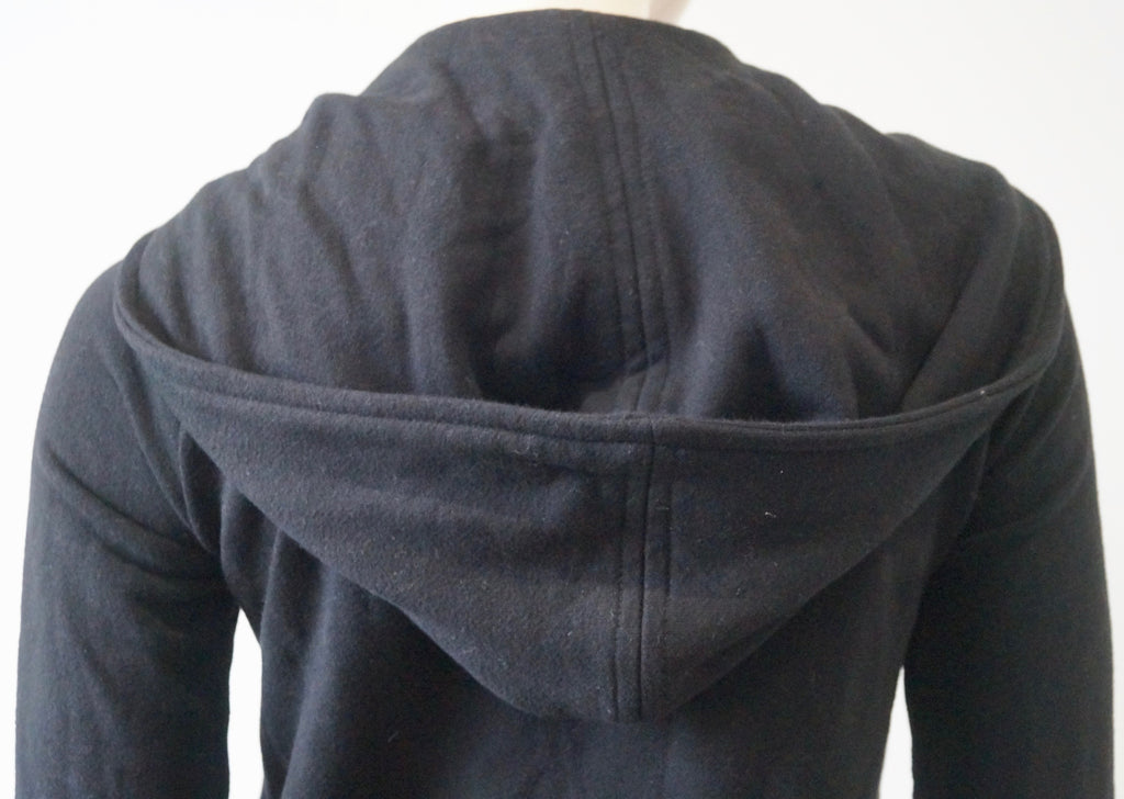 JAMES PERSE STANDARD Black Cotton Double Breasted Hooded Casual Jacket 1 / S