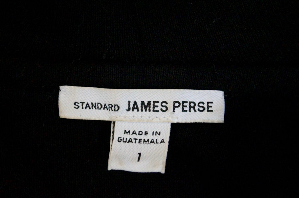 JAMES PERSE STANDARD Black Cotton Double Breasted Hooded Casual Jacket 1 / S