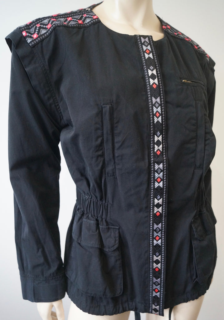 DAY BIRGER ET MIKKELSEN Black Cotton Convertible Waistcoat Jacket UK10 BNWT