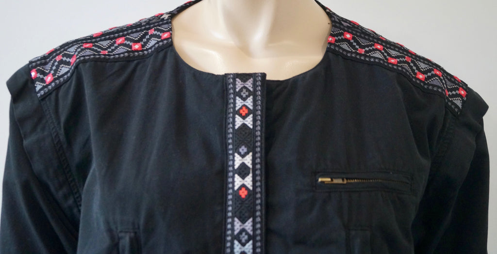 DAY BIRGER ET MIKKELSEN Black Cotton Convertible Waistcoat Jacket UK10 BNWT