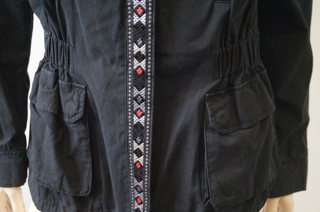 DAY BIRGER ET MIKKELSEN Black Cotton Convertible Waistcoat Jacket UK10 BNWT