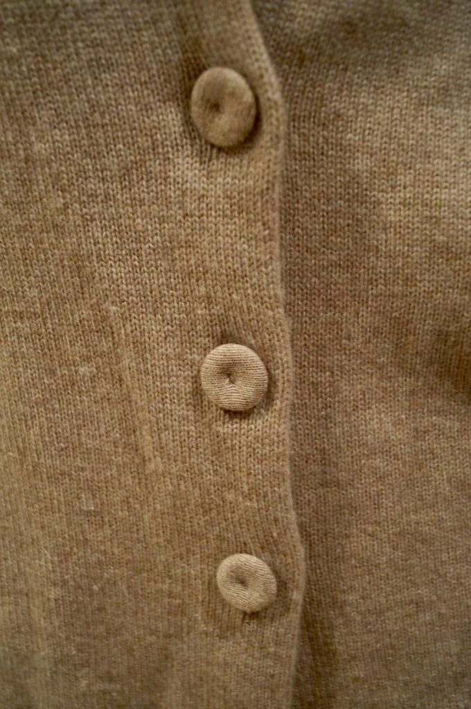 ANNECLAIRE Women's Beige 100% Cashmere Knitwear Casual Cardigan Jacket IT46 UK14