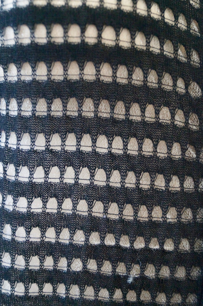 SANDRO Black Cotton Blend Mesh Cut-Out Zip Fastened Long Sleeve Cardigan Top 3