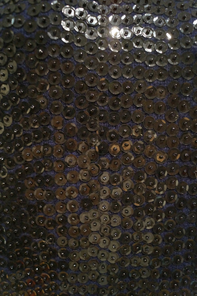 SANDRO Navy Black Wool Blend Sequin Embellish Long Sleeve Jumper Sweater Top 3/L