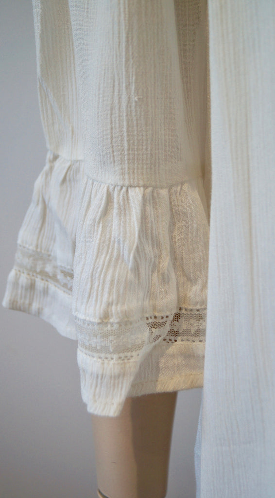 SAINT TROPEZ Winter White Off Shoulder 3/4 Sleeve Cover-Up Beach Dress S BNWT