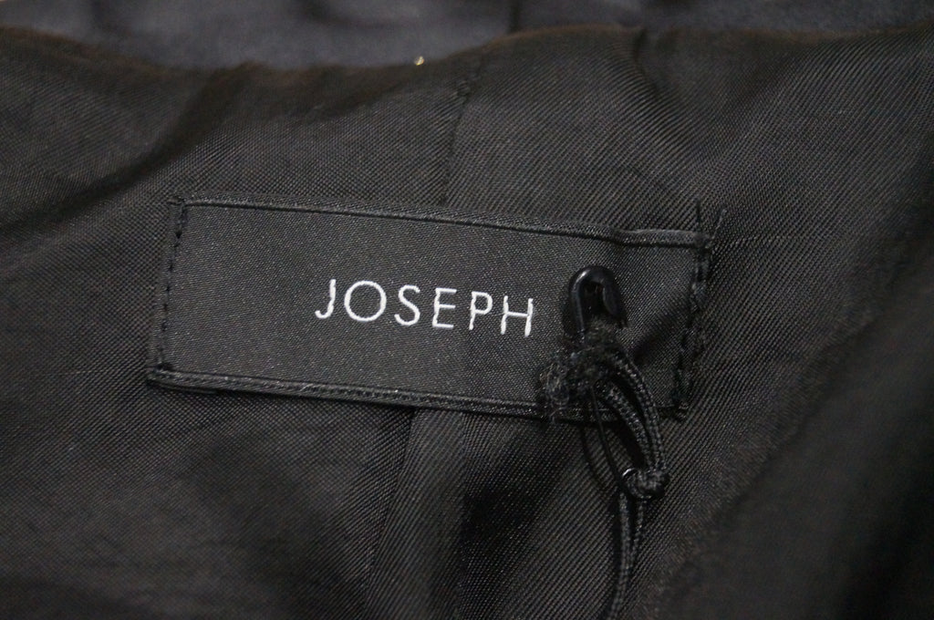 JOSEPH Black Wool LARA SMOKING Sheen Lapel Formal Lined Blazer Jacket 40 UK12