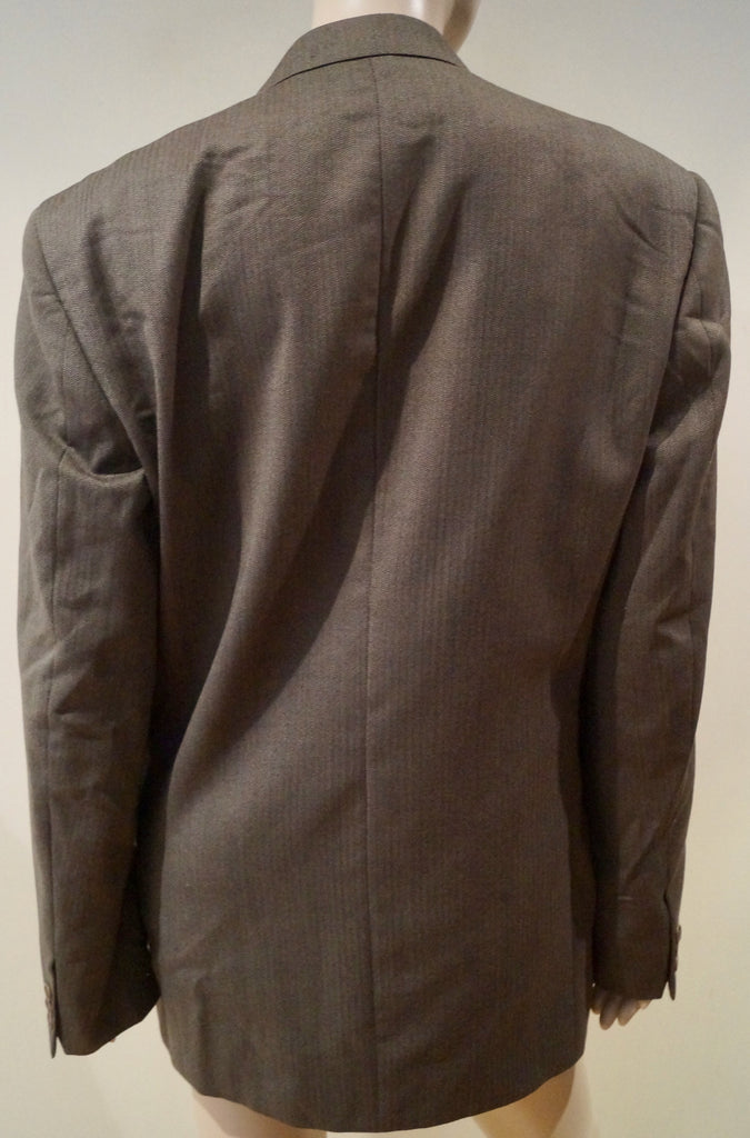 UNGARO POUR L'HOMME Menswear Brown Pure Wool Lined Formal Blazer Jacket 48R