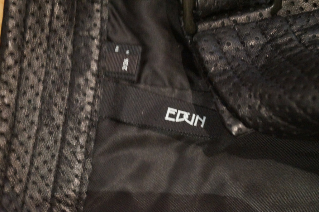 EDUN Designer Black Perforated Leather Buckle Waist Shorts US 2 /26 UK6 BNWT