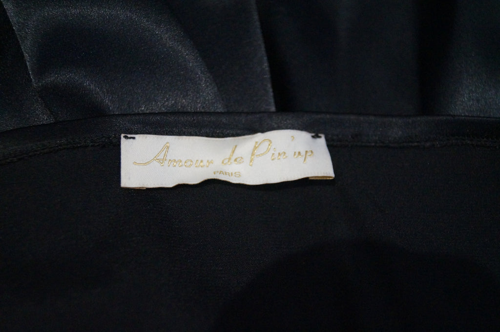 AMOUR DE PIN'UP Multi Colour Silk Oriental Print Short Sleeve Belted Mini Dress