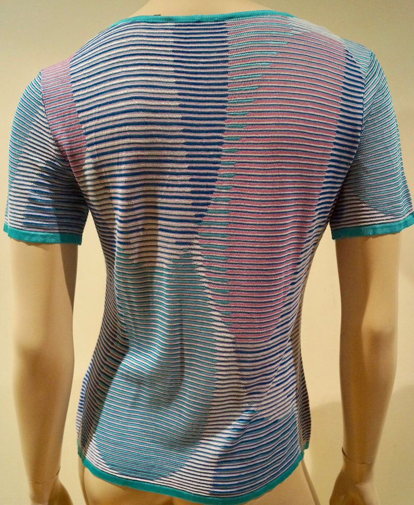 MISSONI SPORT Women's Multi-Colour Geometric Striped 2PC Top & Cardigan 48 UK16