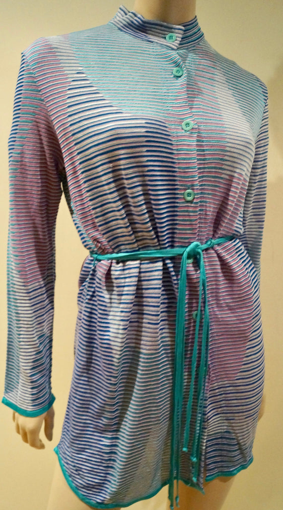 MISSONI SPORT Women's Multi-Colour Geometric Striped 2PC Top & Cardigan 48 UK16