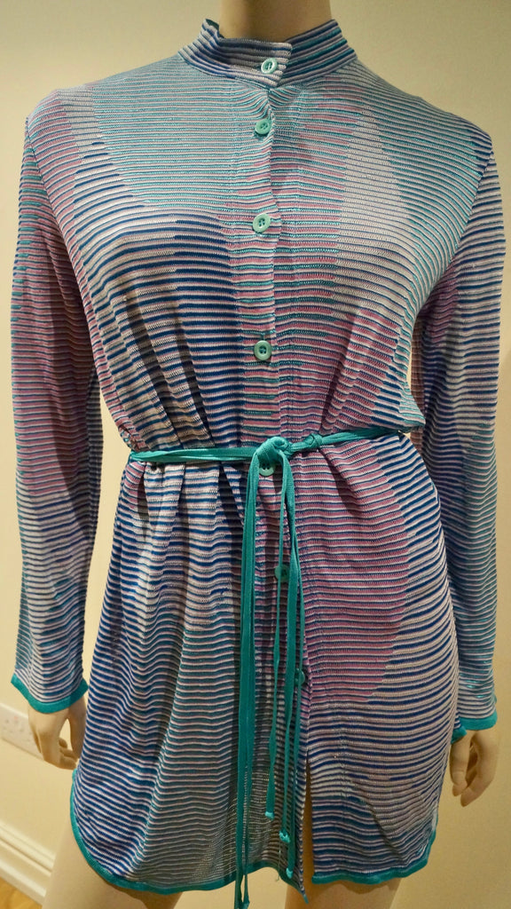 MISSONI SPORT Women's Multi-Colour Geometric Striped 2PC Top & Cardigan 48 UK16