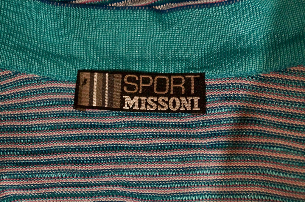 MISSONI SPORT Women's Multi-Colour Geometric Striped 2PC Top & Cardigan 48 UK16