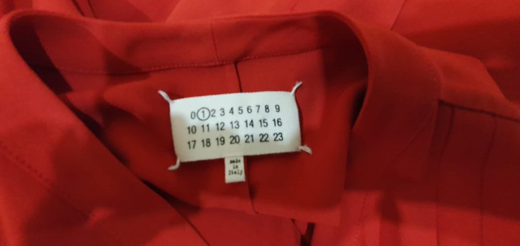 MAISON MARGIELA Red Wool Blend Corset Detail Sleeveless Wide Leg Jumpsuit 40/8