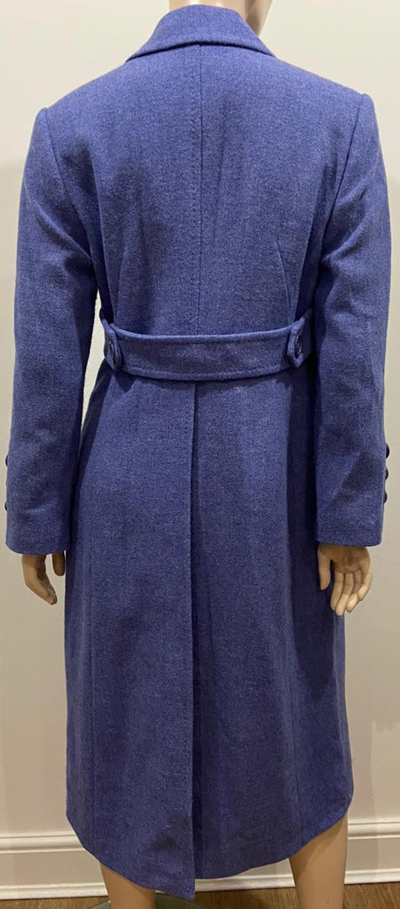 PAUL SMITH WOMAN Lilac Purple Virgin Wool Double Breasted Lined Coat 44 UK12