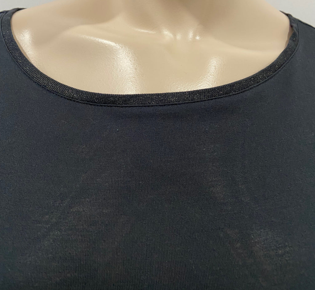 ESSENTIEL ANTWEP Midnight Blue Jerseywear Round Neck Long Sleeve T-Shirt Top 3 L