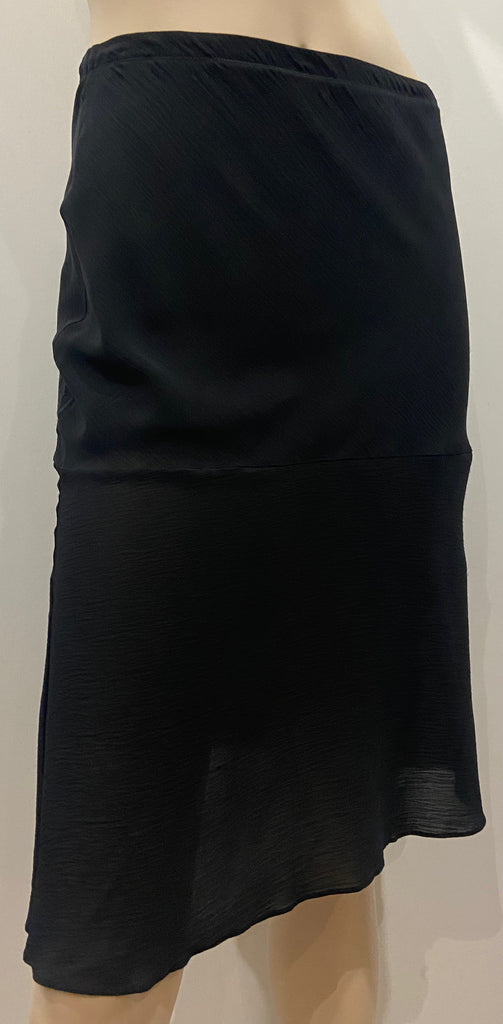 LOLITA LEMPICKA PARIS Black Silk Blend Elasticated Waist Sheer Overlay Skirt UK12