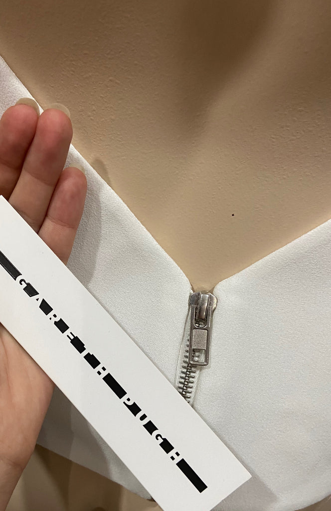 GARETH PUGH White Halter Plunge V Neck Neck Backless Sleeveless Top 42 UK10 BNWT