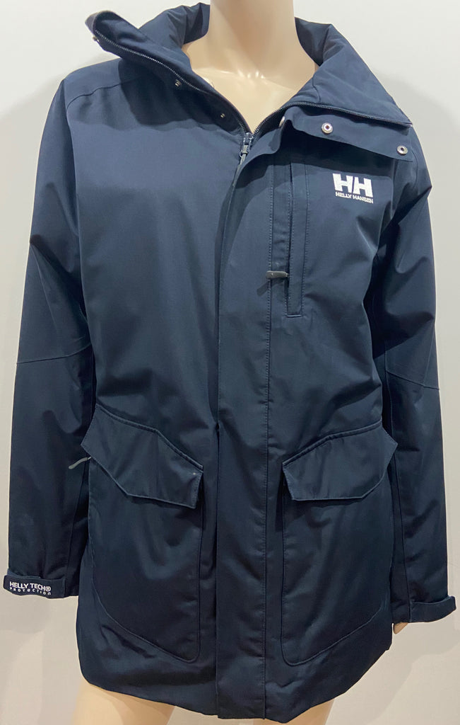 HELLY HANSEN Menswear Navy Blue TECH PROTECTION High Neckline Parka Jacket M