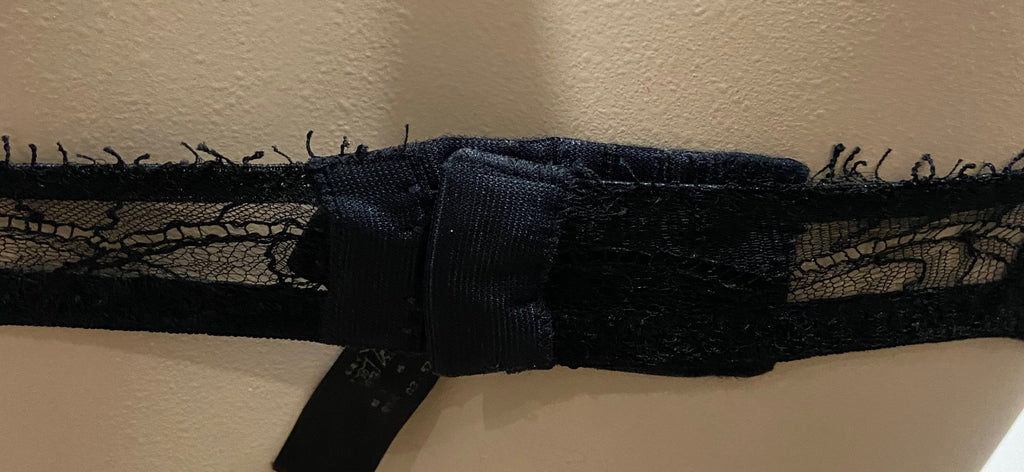 RCRESCENTINI PRIVATE COLLECTION COTTON CLUB Black Lace Animal Print Bra 36 B